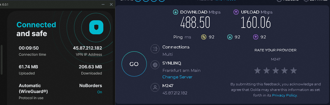 surfshark DE speed test